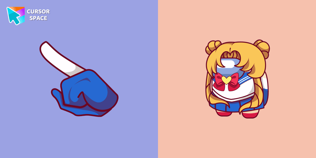 Among Us Sailor Moon Character cursor cursor pack